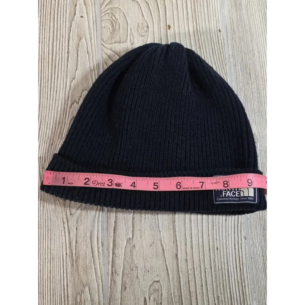The North Face Logo Cuffed Beanie Dark Blue Hat Adult One Size